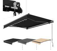 Peviasot Store électrique 250 x 200 cm, store à bras articulés, avec télécommande, pour balcon et terrasse, protection solaire résistante aux intempéries avec inclinaison de 0 à 45 °, matériel de