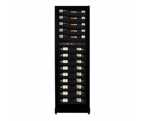 Pevino Imperial 54 bouteilles - 2 zones - Façade en acier noir mat