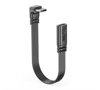 PEVive Câble de données USB C à double extrémité en forme de tête droite/coude mâle femelle - Câble de charge USB C