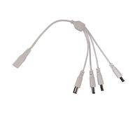 PEVive Câble répartiteur d'alimentation CC pour appareils multiples 1 à 2 voies Cordon d'alimentation 5,5 x 2,1 mm