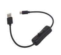 PEVive Câble USB avec interrupteur USB 2.0 5 V 3 A Type C vers USB A et transfert de données pour concentrateurs RaspberryPi 4B