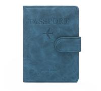 PEVive Étui portefeuille de voyage en polyuréthane pour tickets et cartes, bleu, As detailed discription