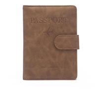 PEVive Étui portefeuille de voyage en polyuréthane pour tickets et cartes, marron, As detailed discription