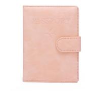 PEVive Étui portefeuille de voyage en polyuréthane pour tickets et cartes, rose, As detailed discription