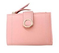 PEVive Petit portefeuille pour femme en polyuréthane avec fermeture éclair, rose