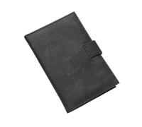 PEVive Porte-cartes portable en polyuréthane pour homme et femme, noir, As detailed discription