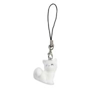 PEVive Porte-clés renard accrocheur en résine avec sensation de flocage pour accrocher des clés ou un téléphone, Lanière pour téléphone portable, As detailed discription