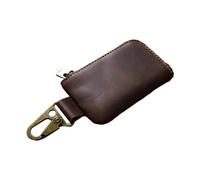 PEVive Portefeuille à fermeture éclair tendance multifonction pour clés et cartes, Couleur café.