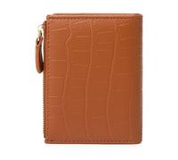 PEVive Portefeuille pour femme portable et tendance - Petit portefeuille pliable avec texture unique pour un usage quotidien, marron