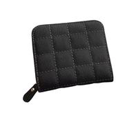 PEVive Portefeuille tendance texturé en relief délicat PU 1eather court porte-monnaie accessoire pour cartes et argent, noir