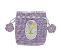 PEVive Sac de rangement multifonctionnel pour pièces de monnaie tissé à la main - Petit portefeuille pour le quotidien, Suivre