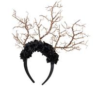 PEVive Serre-tête de fête Witch Rose Branch C0sp1ay Ha110ween Accessoires Live C0sp1ay