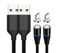 Pevlkawr 2pack Câble MagnéTique Usb C Chargeur MagnéTique Type C Chargeur Aimanté Charge Rapide 2m Transfert De Données CâBle Pour Smartphone Appareils