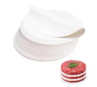 Pevlkawr 500 Pcs Papier Steak Haché Rond 15cm Pour Moule a Steak Haché Wafer Paper Pour Gateau Papier Sulfurisé Rond Papiers Emballage Alimentaire Pour Hamburgers, Fricadelles