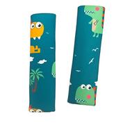 Pevlkawr Protecteur de Ceinture Enfant 2 Pack - Coussin d'Épaule avec Motif Dinosaure pour Siège Auto - Confort et Sécurité pour Voiture, Poussette, Avion et Voyage