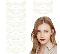 PEVRUAY 10 Feuilles Visage Éphemere Tatouages, Visage Autocollants Paillettes Métallique Temporaires Tatouages, Taches Rousseur Faux Tatouage Femmes Filles Festival Halloween Costumes Fêtes Noël