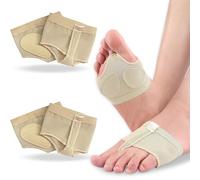 PEVRUAY Lot de 2 paires de coussinets métatarsiens dansants, string pour pied de danse, coussin de protection plantaire pour danse, antidérapant - coussinets d'avant-pied en simili cuir pour ballet