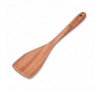 PEVRUAY Spatule en Bois d'Ébène, Grande Spatule de Cuisine Biseautée pour Poêle et Wok, Ustensile de Cuisine Durable et Antiadhésif, Idéal pour Sauter et Retourner, 1 Pièce