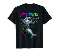 Pew Pew Pew Dauphin Joueur Océan Marine Espace Laser Wave T-Shirt