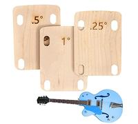 Pewell Cales de Manche de Guitare | 3 Cales de Guitare en Bois,Remplacement de la cale de Protection du Joint de la Plaque du Cou de la Basse pour Guitares électriques, 3 x 2 Pouces