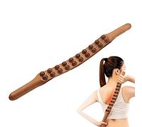 Pewell Outil de Massage Gua Sha, Outils Gua Sha en Bois avec 20 balles de Massage, Barre de Massage Manuelle pour soulager Les douleurs Musculaires, Les maux d'estomac, la Mise en Forme du Corps