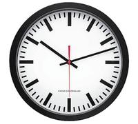 PEWETA 51.001.322 Horloge murale radio "Gare" noire