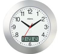 Horloge murale ( 9106486630 ) Horloge radio en plastique argenté mat Chiffres