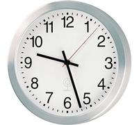Horloge murale ( 9106486635 ) Horloge radio en aluminium argenté mat Chiffres Ø 200 mm