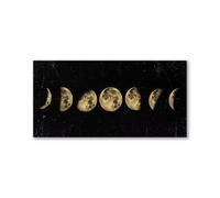 PEWFBS Toile représentant une éclipse lunaire noire et dorée, affiche et imprimés de paysage lunaire, pour salon, 70 x 140 cm, sans cadre