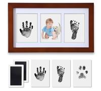 PewinGo Cadre Empreintes Bébé Encre avec Tampon Encreur Clean Touch, Kit Pieds et Mains Pour Nouveau-né Bébé-Wlunt