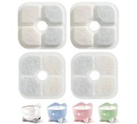 PewinGo Filtre Fontaine Eau Chat,Compatibles avec 2.5L/84.5 oz Fontaine pour Chat,4PCS Filtre Fontaine Remplacement pour Chat,Chat Filtres pour Fontaine à Eau pour Système de Triple Filtration