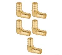PEX Coude à 90 degrés en laiton de qualité supérieure pour un changement de direction efficace dans les lignes de plomberie, prend en charge un assemblage rapide sans soudure (1,27 cm PEX-B)