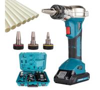 PEX Kit d'outils d'extension de tuyau rechargeable avec têtes de 16 mm, 20 mm, 25 mm pour tuyaux de plomberie, pressage et expansion, systèmes de chauffage par le sol