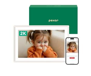 pexar cadre photo numérique 2K (développé par Lexar), écran tactile IPS antireflet de 11 pouces, cadre photo numérique Wi-Fi avec 32Go de stockage pour offrir, partager photos via l'application Frameo