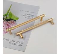 Pexintek Lot de 10 Poignées de Placard Modernes Dorées Espacement des Trous de 160 mm Poignées de Porte de Cuisine Poignées Vintage Pour Armoires de Cuisine, Commode, Armoire (Doré)