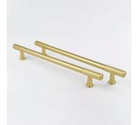 Pexintek Lot de 2 poignées de meuble modernes - Espacement des trous : 192 mm - Poignées de meuble vintage - Avec vis - Pour armoires de cuisine, commode, garde-robe - Doré