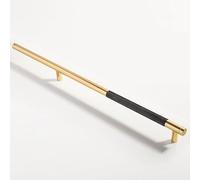 Pexintek Lot de 2 poignées de placard dorées modernes - Poignées de meubles - Poignées de meubles 256 mm d'espacement des trous - Poignées de porte et de tiroir vintage - Poignées de cuisine avec vis