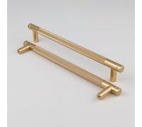 Pexintek Lot de 2 Poignées de Placard Modernes Dorées Espacement des Trous de 192 mm Poignées de Porte de Cuisine Poignées Vintage Pour Armoires de Cuisine, Commode, Armoire (Doré)