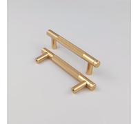 Pexintek Lot de 2 Poignées de Placard Modernes Dorées Espacement des Trous de 96 mm Poignées de Porte de Cuisine Poignées Vintage Pour Armoires de Cuisine, Commode, Armoire (Doré)