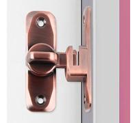 Pexintek Petit Verrou de Porte Coulissante à 90 Degrés pour Portes IntéRieures Loquet de Portes à Ouverture Double Vintage pour Cuisine,Chambre,Salle d'éTude,Salle de Bain,Armoire(Rouge cuivré)