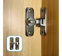 Pexintek Petit Verrou de Porte Coulissante à 90 Degrés pour Portes IntéRieures Loquet de Portes à Ouverture Double Vintage pour Cuisine,Chambre,Salle d'éTude,Salle de Bain,Armoire(Gris Argenté)