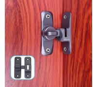 Pexintek Petit Verrou de Porte Coulissante à 90 Degrés pour Portes IntéRieures Loquet de Portes à Ouverture Double Vintage pour Cuisine,Chambre,Salle d'éTude,Salle de Bain,Armoire(Gris)
