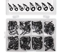 PEXIVOZ 16 pcs Kit de Réparation de Canne à Pêche en Acier Inoxydable avec Anneaux de Guidage, Réparation pour Canne à Pêche en Eau Douce et Salée