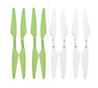 Pexorin 1/2/4 paires de clés à vis base d'hélice dégagement rapide, accessoires lames d'hélices pliables, for drone RC HUBSAN, Zino H117S Remplacement de l'hélice du drone(Green white 4 pairs)
