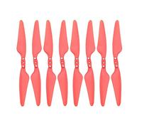 Pexorin 1/2/4 paires de clés à vis base d'hélice dégagement rapide, accessoires lames d'hélices pliables, for drone RC HUBSAN, Zino H117S Remplacement de l'hélice du drone(Red 4 pairs)