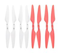 Pexorin 1/2/4 paires de clés à vis base d'hélice dégagement rapide, accessoires lames d'hélices pliables, for drone RC HUBSAN, Zino H117S Remplacement de l'hélice du drone(Red white 4 pairs)