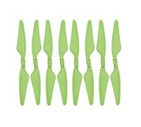 Pexorin 1/2/4 paires de clés à vis base d'hélice dégagement rapide, accessoires lames d'hélices pliables, for drone RC HUBSAN, Zino H117S Remplacement de l'hélice du drone(Green 4 pairs)