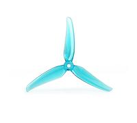 Pexorin 20 pièces/10 paires 5147 hélice à 3 pales CW CCW compatible F40 F60 III système de cadre de course freestyle Hélice de drone(Blue)