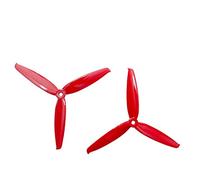 Pexorin 24 pièces/12 paires d'hélices PC CW CCW à 3 pales de 6 pouces for modèles RC, cadre multicoptère ESC Hélice de drone(Rot)