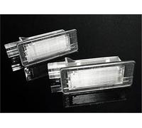 Pexorin 2x LED Éclairage de plaque d'immatriculation Blanc Canbus, for Captur Laguna II III Latitude Modus Scenic II III Zoe Duster Éclairage de plaque d'immatriculation de voiture